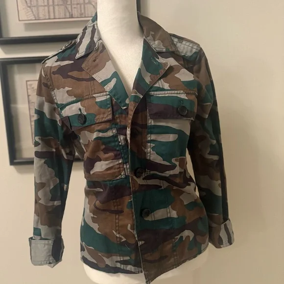 J.Crew Mercantile Camo Utility Jacket – Size S - Picture 2 of 4